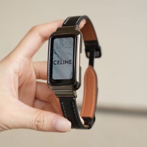 Leather Strap With Metal Frame for Huawei Band 10 / Huawei Band 9 / Huawei Band 8 7 6 / Redmi Smart Band 2 3 / Xiaomi Mi band 7 Pro / Xiaomi Smart Band 8 Active / OPPO band 2 / Xiaomi Smart Band 9 Active Lether Watch Strap Band with Metal Case