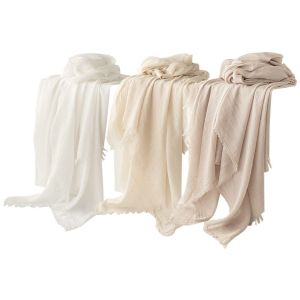 BHYJGD Vải thoáng khí Khăn quàng cổ Cảm giác mềm mại Vải lanh cotton Khăn choàng buổi tối Sành điệu Chống nắng Khăn trùm đầu Hồi giáo Phụ nữ