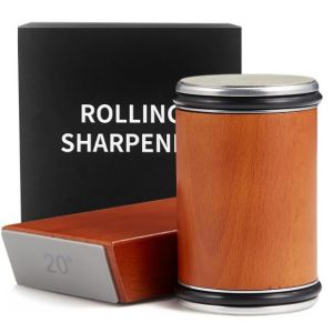 Rolling Knife Sharpener | Sharpening Stone | Magnetic Knife Sharpener | Knife Sharpening | 15 & 20 Degree Whetstone