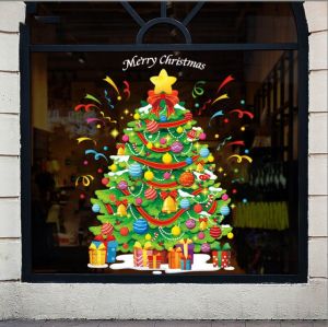 Decal trang trí Noel hít tĩnh điện - Cây thông nhiều phụ kiện đáng yêu