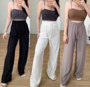Celana Kulot Wanita Knit Pants Tali Serut | Knit Rajut Pants Tebal Super Jumbo Premium Terlaris