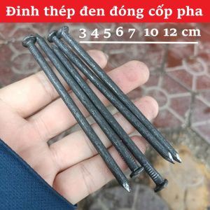 Đinh Thép Đen Đầu Bằng Đóng Cốp Pha 3 4 5 6 7 10 12 cm Nhiều Kích Thước Chuyên Dùng Cho Gia Dụng Và Thi Công