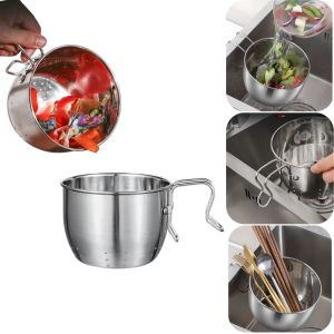 Lọc thức ăn thừa Inox JOBEP JLR05 có quai móc tay cầm tròn tiện lợi