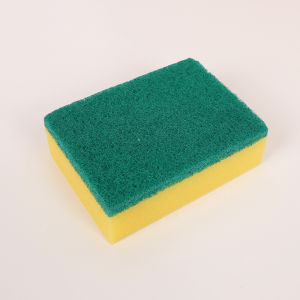15Pcs Double-sided dish towel nylon mesh cotton scouring pad kitchen cleaning sponge bite sized sponge
