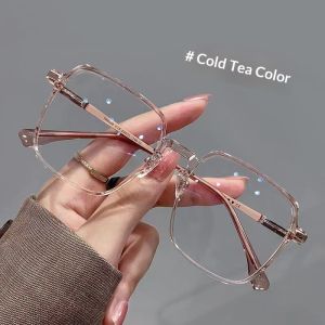Jiashi Thời trang Khung lớn chống Đèn xanh dương photochromic kính cho phụ nữ phong cách thiết kế vuông với cái nhìn sang trọng hiện đại