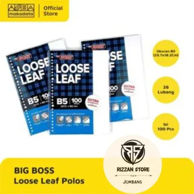 BIG BOSS LOOSE LEAF B5 POLOS 100 LEMBAR 26 HOLES KERTAS BINDER POLOS
