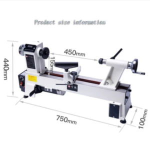 Digital Variable Speed 1218 Wood Lathe 220V Heavy Duty 38kg Stable Base Wood Turning Kit for Home Workshop
