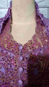 set kebaya akad lilac kebaya pesta modern kebaya terbaru + slendang mutiara
