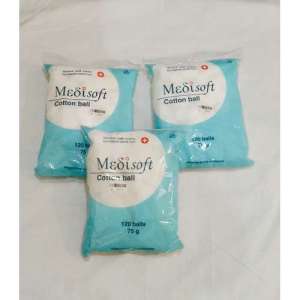 Kapas Bulat 120 Balls Medisoft Cotton Ball 75g