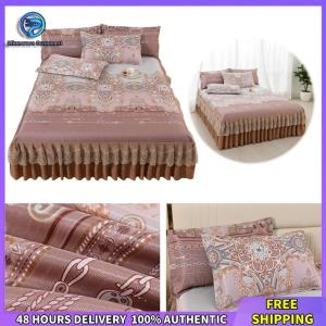 Winnereco 3pcs Summer Mattress Protector with 2 Pillowcases Elegant Home Decoration