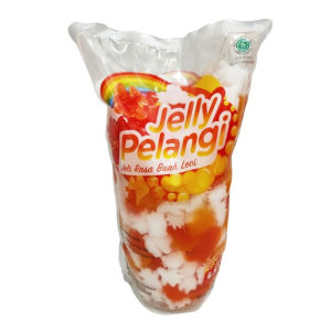 QCF Jelly Pelangi 500 gr / 1 KG Topping Minuman Jely Es Jely Rasa Buah Jeruk / Leci Ice Gel Cendol Candil Cendil Pudding Agar Ager Puding Salad Campuran Minuman Menu Takjil Jeli
