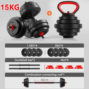 YEESALL 40KG Dumbbell Set Multi-function 10 IN 1 Kettlebell Set Household Fitness Dumbbell