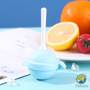 แม่พิมพ์ซิลิโคน พร้อมฝาปิด ใช้ซ้ําได้ ทรงกลม สําหรับทําน้ําแข็ง อมยิ้ม DIY แม่พิมพ์ไอศกรีม Ice cream mold Makayo