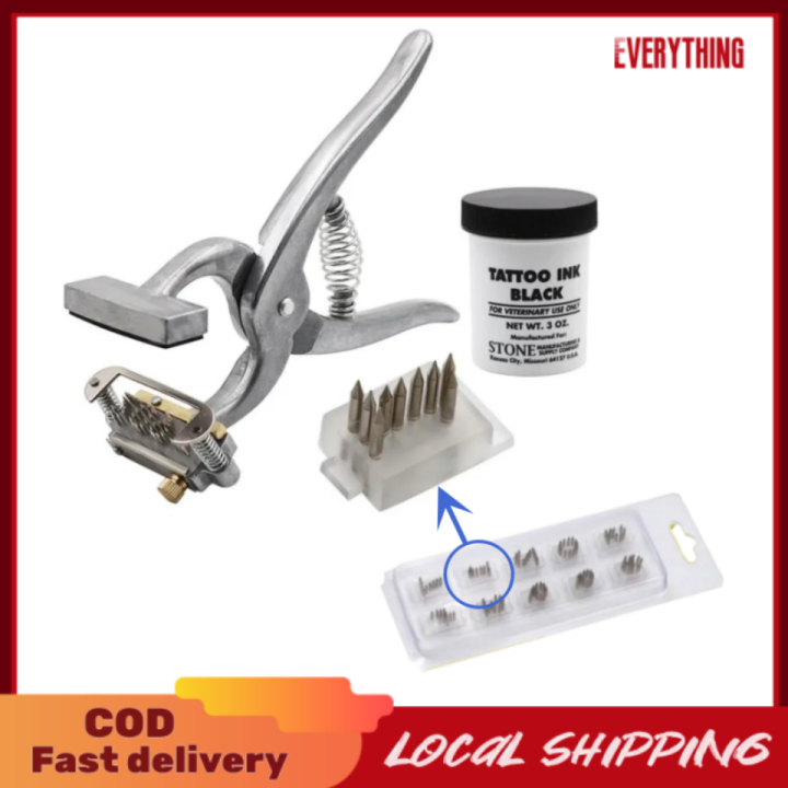 1PCS Sheep Pig Pet Dog Ear Tattoo Plier Clamp Punch Aluminium Alloy 5 ...