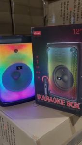 KTS-2185 Dual 8 inch Outdoor Karaoke Breathtaking lights Bluetooth Speaker for Home Use with free wireless microphone
