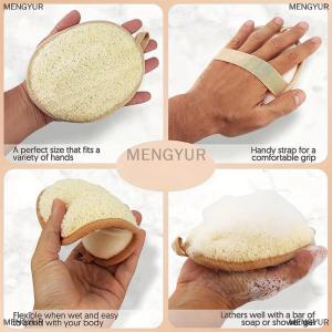 [COD] MENGYUR Natural Loofah Body Scrubber Bath Exfoliating Sponge Soft Shower Brush Cleaner Pad Exfoliator Shower Puff Body Skin Care Tool