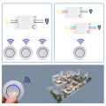 Kebidumei 433MHz Rf Remote Control Switch AC 220V 10A Relay Receiver Can Connect Traditional Switch and Wireless Push Button Wall Panel. 