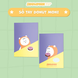 Sổ tay ghi chép mini Snowmon Donut Moni 10x14 cm
