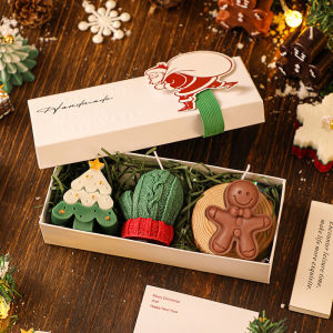 Christmas Creative Handmade Scented Candles ~ Souvenir Gifts Christmas ~ Xmas Shape Scented Candle Gift Box