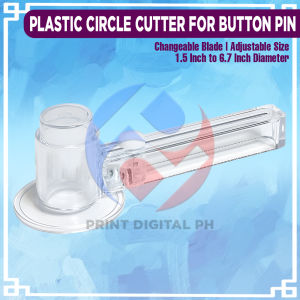 Print Digital - Plastic Circle Cutter For Button Pin Making  Cutting Size Adjustable 1.5inches to 6.7inches