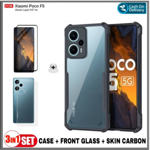 Promo Bisa ( COD ) NO RING 3IN 1 Soft Case POCO F5 X5 PRO 5G X3 PRO Casing Free TG Layar + Garskin