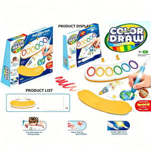Oldlaiben Kids Color Wonder Mess Free Magic Light Brush Drawing Kit Furniture Mess-Free Coloring Toy