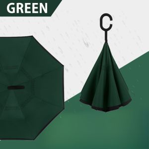 【COD】 CANOPY Inverted Reverse Umbrella Large C Shape Handle Double Layer Payung Hujan Lipat Murah Light Weight Inverted Umbrella Opening Umbrella UV Proof Windproof UV40+ Protection Double Layer Inverted C-Handle