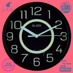 Jam Dinding Quartz Minimalis Blue Alari AL1181 Dekorasi Kamar BestSeller Besar