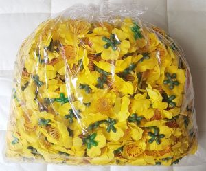 Hoa mai hoa đào rời & chùm nụ mai nụ đào lá kẽm sét 0.5 - 1kg - Hoa giả trang trí Tết