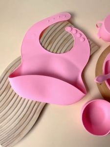 Toddler Silicone Feeding Set 6PCS Food-Grade Suction Tableware Baby Plate Bowl with Spoon Fork