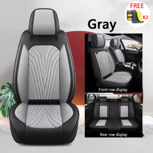 Mitsubishi Car Seat Covers SetFull Coverage Leather Ice silk Seat Protector With fixed lumbar support For Mirage Xpander Montero Strada Lancer Pajero Eclipse Evo Asx Triton (5-seater luxury Set)