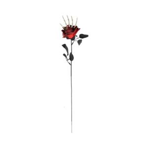 Silk Skeleton Hand Rose Bouquets Flexible Stalk Floral Arrangement Decoration For Halloween Weddings Event