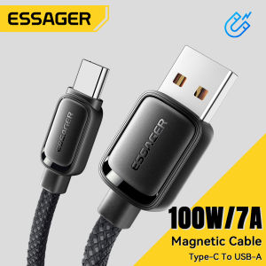 Essager 7A USB ไปยังสายเคเบิลชนิด C ถ่ายโอนข้อมูลได้เร็วมากชาร์จสายเคเบิลสำหรับ Xiaomi A ถึง C Huawei แล็ปท็อป Samsung