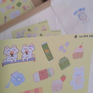 Sticker Happy Time - nhãn dán IVI IKO (9x13cm) | STK2