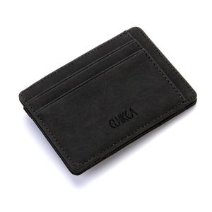 New Fashion Mini Mens Magic Wallet With Zipper Coin Pocket Nubuck Leather Money Clip Credit Card Purse Cash Holder For Women