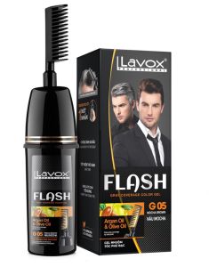 Gel Lược Gội Nhuộm Phủ Bạc Lavox Flash Dung tích lớn 150ml Sử dụng nhiều lần siêu tiết kiệm