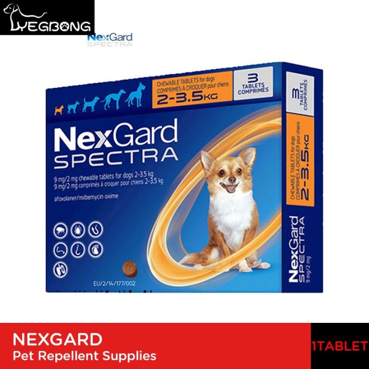 Nexgard Spectra Single Anti Tick Flea Mange and Deworming Chewable for