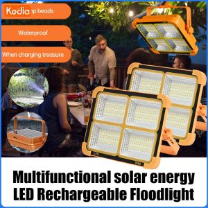 8000W Solar Emergency Light Outdoor Solar Light Camping Light Waterproof LED Flood Light Home Emergency Camping Lighting Kedi