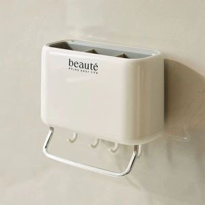 💥ส่งจากไทย💥 ที่เก็บช้อน ส้อมแบบติดผนัง ไม่ต้องเจาะ พร้อมที่แขวนของ มีที่ระบายน้ำ