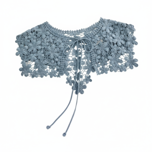 VIVAZ Hollow Out Fake Collar Shawl Crochet Lace Knitted Lace Mini Cape Shawl Casual Elegant Detachable Collar for Women