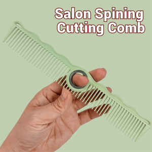 JON09 Professional Spining Cutting Comb Wide  Fine Tooth with Bearing Fidget Hair Comb Hairdressing Accessories Anti-Slip Anti-static Barber Comb for Salon