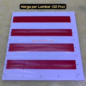 (1 LEMBAR ISI 30 DAN 32 PCS) STICKER PIPI MERAH PUTIH KEMERDEKAAN RI / STIKER PIPI MERAH PUTIH