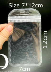 10 Túi zip trong suốt đựng đồ trang sức bằng nhựa PVC mềm mại trong suốt có khóa kéo tiện lợi kích thước 7x12cm