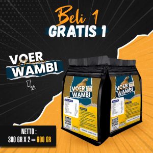 BELI 1 GRATIS 1 MAKANAN BURUNG WAMBIE | VOER BURUNG WAMBIE | VOER HARIAN | VOER NUTRISI KOMPLIT | VOER KHUSUS WAMBIE