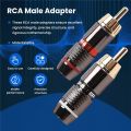 (LBI1) Monster 24Pcs Rca Male Adapter Solder Connector For Audio Video Cctv Ip Camera Security Coaxial Cable Solderness. 