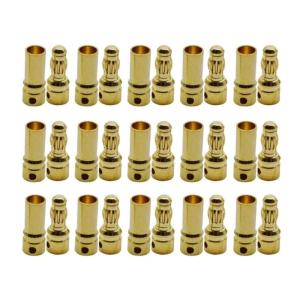 15Pairs 3.5mm Gold Plated Connectors for Remote Control Helicopters and Craft Electronics Model ESC Upgrades Banana Plug