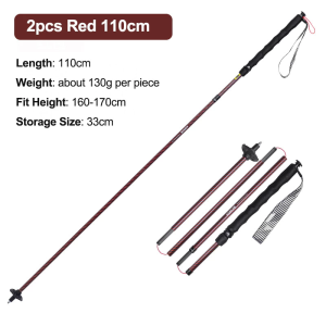 AONIJIE E4219 New Carbon Fiber Trekking Poles Ultralight Folding Hiking Sticks Professional Trail Running Poles for Outdoor Climbing & Marathon Walking