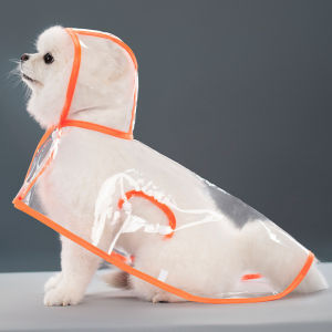 Pet Raincoat Waterproof Hooded Rainny Jacket Dog Transparent Raincoat Adjuastable Windproof Design