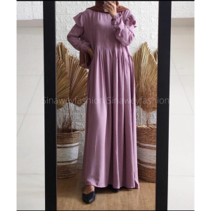 GAMIS RISWANA CRINKLE AIRFLOW GAMIS WANITA MODERN GAMIS CRINKLE PREMIUM LONG DRESS SINAWEY