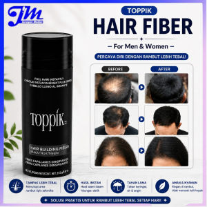 Toppik Penebal Rambut Hair Fiber Penumbuh Rambut Pria Wanita Penghitam Rambut Hair Powder Hitam